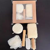 6 Piece Natural Body Bath Set Exfoliating Shower Kit with Loofah Brush Bath Sponge In Australia - Darrahopens