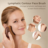 Walnut Wood Lymphatic Drainage Facial Brush – Gua Sha Tool for Contouring and De-Puffing In Australia - Darrahopens