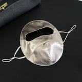 Mulberry Silk Sun Protection Face Mask – UV Blocking Breathable Dust Mask for Outdoor Cycling (Short Style, Gray) In Australia - Darrahopens In Australia - Darrahopens