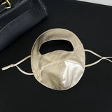 Mulberry Silk Sun Protection Face Mask – UV Blocking Breathable Dust Mask for Outdoor Cycling (Short Style, Gold) In Australia - Darrahopens In Australia - Darrahopens