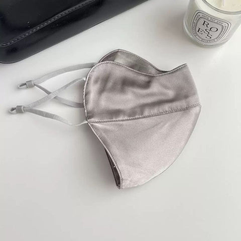 Pure Mulberry Silk Face Mask – Breathable UV Protection Reusable Mask for Daily Wear (Gray) In Australia - Darrahopens In Australia - Darrahopens