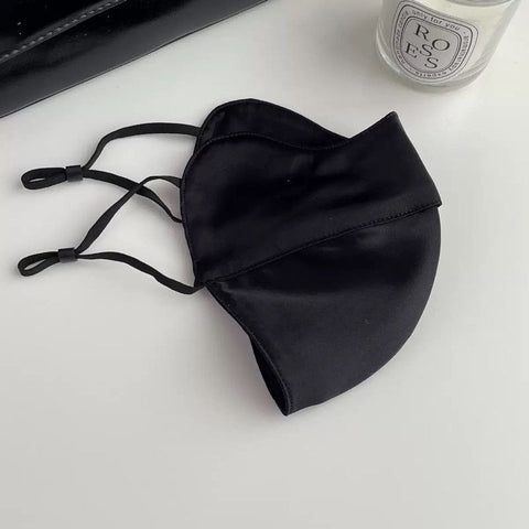 Pure Mulberry Silk Face Mask – Breathable UV Protection Reusable Mask for Daily Wear (Black) In Australia - Darrahopens In Australia - Darrahopens