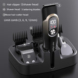 5 in 1 Multi-functional Hair Clipper Set Rechargeable Electric Hair Trimmer Grooming Kit for Men