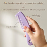 Hair Cutting Comb Dual Function Trimming Styling Comb for Home DIY Haircuts-purple