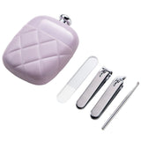 Portable Manicure Set 4 Pcs Nail Clipper Kit Nail Care Tools with Storage Case-purple In Australia - Darrahopens