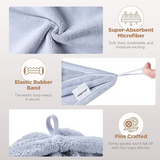3 Pack Microfiber Hair Towel Wrap, Fast Drying Hair Towels for Women, Soft Lightweight Quick Dry Turban for Curly & Long Hair-Blue,Grey,Pink In Australia - Darrahopens