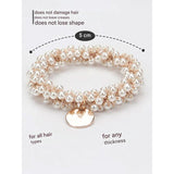 3-Pack Simple & Stylish Crystal Hair Ties for Women – Ponytail Elastic & Bracelet 2-in-1