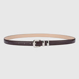Thin Leather Waist Belt for Women, Slim Silver Pin Buckle Belt for Dresses Shirts Jeans-coffee brown