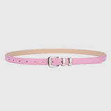 Thin Leather Waist Belt for Women, Slim Silver Pin Buckle Belt for Dresses Shirts Jeans-pink In Australia - Darrahopens