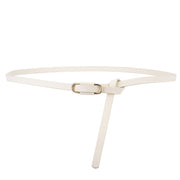 Knotted Thin Leather Belt for Women, Adjustable Slim Waist Strap for Dresses Long Blouses-beige In Australia - Darrahopens
