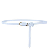 Knotted Thin Leather Belt for Women, Adjustable Slim Waist Strap for Dresses Long Blouses-sky blue In Australia - Darrahopens