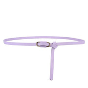 Knotted Thin Leather Belt for Women, Adjustable Slim Waist Strap for Dresses Long Blouses-purple In Australia - Darrahopens