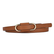 Knotted Thin Leather Belt for Women, Adjustable Slim Waist Strap for Dresses Long Blouses-camel In Australia - Darrahopens