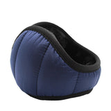 Foldable Windproof Thermal Earmuffs, Water Resistant Warm Ear Warmers for Winter Commuting & Cycling-navy blue