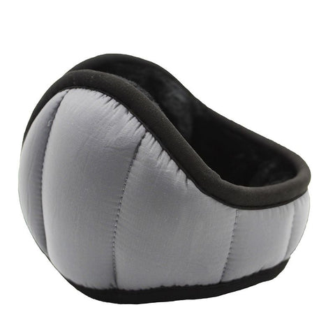 Foldable Windproof Thermal Earmuffs, Water Resistant Warm Ear Warmers for Winter Commuting & Cycling-light grey