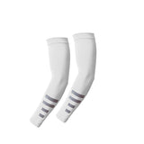 UV Protection Arm Sleeves with Reflective Strips, Breathable Cooling Sun Sleeves for Driving Cycling Running-White In Australia - Darrahopens