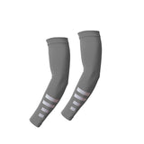 UV Protection Arm Sleeves with Reflective Strips, Breathable Cooling Sun Sleeves for Driving Cycling Running-Dark Grey