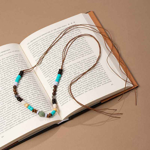 Tribal Multicolor Stone Bead Thin Waist Belt Adjustable Drawstring Fringe Boho Macrame Dress Sash In Australia - Darrahopens