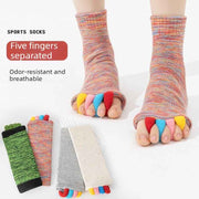 Five Toe Separator Yoga Socks Non Slip Open Toe Pilates Barre Foot Socks Breathable Stretch Studio Workout Socks-Pink In Australia - Darrahopens