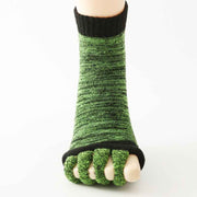 Five Toe Separator Yoga Socks Non Slip Open Toe Pilates Barre Foot Socks Breathable Stretch Studio Workout Socks-Green In Australia - Darrahopens