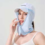 Detachable Neck Face Sun Protection Mask, Breathable UV Protection Face Cover for Outdoor Fishing Cycling- light blue In Australia - Darrahopens