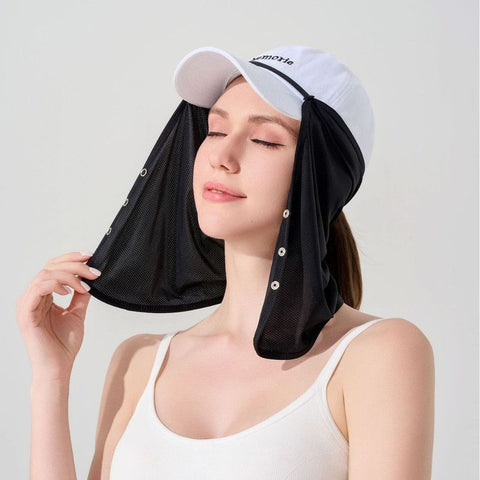 Detachable Neck Face Sun Protection Mask, Breathable UV Protection Face Cover for Outdoor Fishing Cycling-black