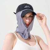 Detachable Neck Face Sun Protection Mask, Breathable UV Protection Face Cover for Outdoor Fishing Cycling-dark grey