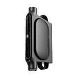 Car Seat Fan with 3000mAh Built-in Battery, Cordless & Plug-in Dual-Use-black