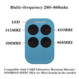 Multi-Frequency 280-868MHz Universal Copy Remote Control for Garage Doors