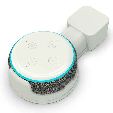 Wall Socket Mount Stand for Echo Dot Smart Speaker, Space Saving Plug Holder Bracket for Smart Voice Assistant-White In Australia - Darrahopens