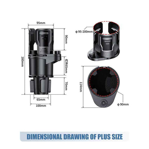 Large Size Car Cup Holder Expander Adjustable Wide Mouth Vehicle Drink Bottle Holder Multifunctional Car Storage Organizer In Australia - Darrahopens