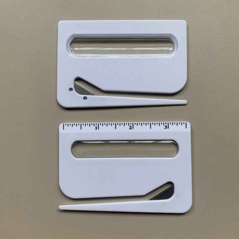 Portable Letter Opener Card Size Envelope Slitter with Ruler Lightweight Mail Opening Cutter for Office Home-White In Australia - Darrahopens