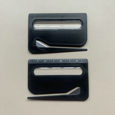 Portable Letter Opener Card Size Envelope Slitter with Ruler Lightweight Mail Opening Cutter for Office Home-Black In Australia - Darrahopens