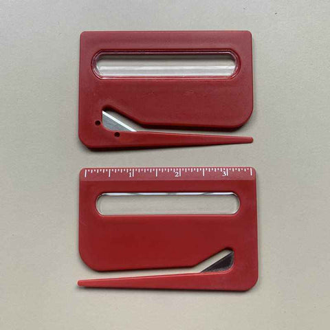 Portable Letter Opener Card Size Envelope Slitter with Ruler Lightweight Mail Opening Cutter for Office Home-Red In Australia - Darrahopens