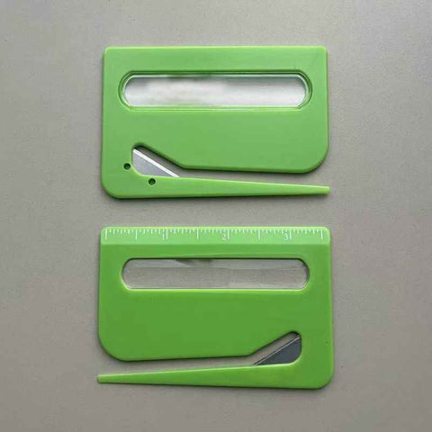 Portable Letter Opener Card Size Envelope Slitter with Ruler Lightweight Mail Opening Cutter for Office Home-Green In Australia - Darrahopens