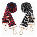 Two-piece set of jacquard webbing suitable for handbag straps, shoulder bag straps, and camera straps-Red and black