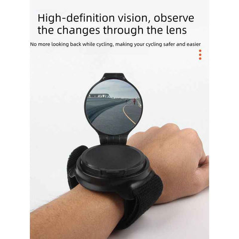 Wrist Strap Bike Rear View Mirror, 360 Adjustable Convex Cycling Safety Mirror for Road Mountain Biking In Australia - Darrahopens