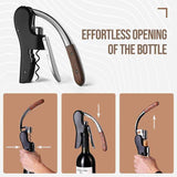 Lever Style Wine Bottle Opener, Heavy Duty Corkscrew with Built-in Foil Cutter for Home Bar Party In Australia - Darrahopens