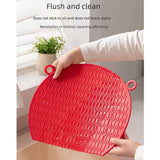 D Shape Double Sided Antibacterial Cutting Board Non Slip Kitchen Chopping Board with Draining Back-red In Australia - Darrahopens