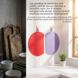 D Shape Double Sided Antibacterial Cutting Board Non Slip Kitchen Chopping Board with Draining Back-black In Australia - Darrahopens