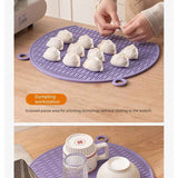 D Shape Double Sided Antibacterial Cutting Board Non Slip Kitchen Chopping Board with Draining Back-purple In Australia - Darrahopens