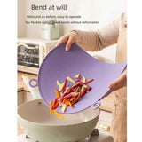 D Shape Double Sided Antibacterial Cutting Board Non Slip Kitchen Chopping Board with Draining Back-pink In Australia - Darrahopens