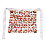 Red Vintage Rooster Egg Collecting Apron, Double Layer Multi Pocket Egg Gathering Waist Apron, Heavy Duty Farm Egg Holder Apron for Chicken Keepers In Australia - Darrahopens