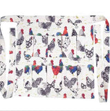 Patterned Colour Rooster Print Egg Gathering Apron, Multi Compartment Egg Collecting Waist Apron, Durable Poultry Farm Egg Holder Apron In Australia - Darrahopens
