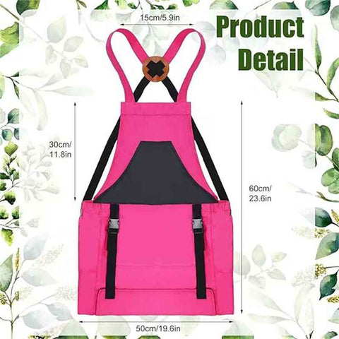 Garden Harvest Apron with Large Detachable Harvest Pouch, Adjustable Shoulder Strap Fruit Vegetable Picking Waist Apron, Multi Use Gardening Gathering Apron for Backyard Farmer-pink In Australia - Darrahopens