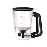 4 Cup Batter Dispenser Measuring Pitcher with Lid, Pancake Cupcake Waffle Batter Separator Jug, Clear Baking Mix Dispenser with Measurement Markings-black In Australia - Darrahopens