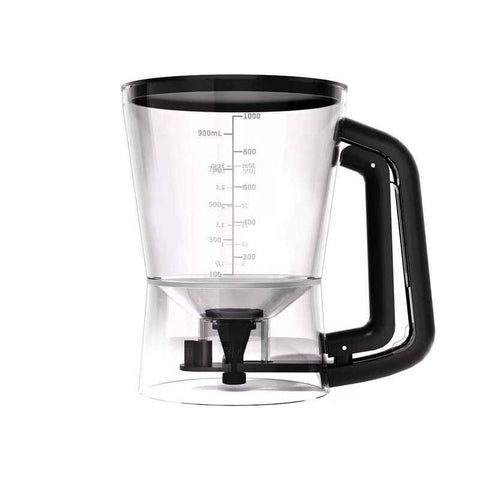 4 Cup Batter Dispenser Measuring Pitcher with Lid, Pancake Cupcake Waffle Batter Separator Jug, Clear Baking Mix Dispenser with Measurement Markings-black In Australia - Darrahopens
