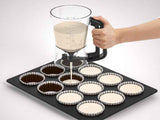4 Cup Batter Dispenser Measuring Pitcher with Lid, Pancake Cupcake Waffle Batter Separator Jug, Clear Baking Mix Dispenser with Measurement Markings-black In Australia - Darrahopens