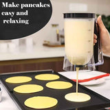 4 Cup Batter Dispenser Measuring Pitcher with Lid, Pancake Cupcake Waffle Batter Separator Jug, Clear Baking Mix Dispenser with Measurement Markings-black In Australia - Darrahopens