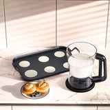 4 Cup Batter Dispenser Measuring Pitcher with Lid, Pancake Cupcake Waffle Batter Separator Jug, Clear Baking Mix Dispenser with Measurement Markings-black